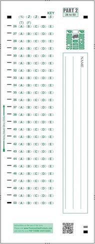 PDP 50, 889 E Compatible Testing Forms 50 QUES X 5 Choice APLHA (500/pkg) in Kuwait