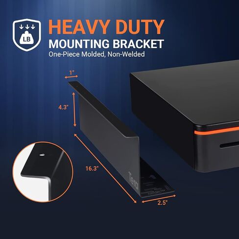 Tera Universal Under Counter Mounting Brackets for Cash Drawer 13" 14" 15" 16" Easy Installation Heavy Duty Metal Steel Bracket with Screws for Small Business Under Desk Cabinet Fits Most Cash Drawers in Saudi Arabia