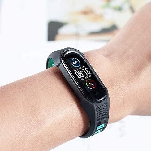 أحزمة بديلة من Yuuol متوافقة مع Xiaomi Mi Band 6 Band/Xiaomi Mi band 5 Band/Amazfit Band 5 Band، أساور معصم من السيليكون الناعم، حزام معصم رياضي قابل للتعديل للنساء والرجال in Saudi Arabia