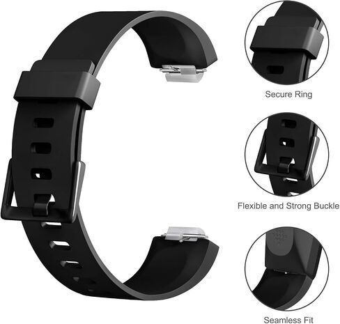 AK Soft TPU Wristbands - Compatible with Fitbit Inspire 2 & HR Bands, Sports Waterproof Straps for Fitbit Fitness Trackers in Saudi Arabia