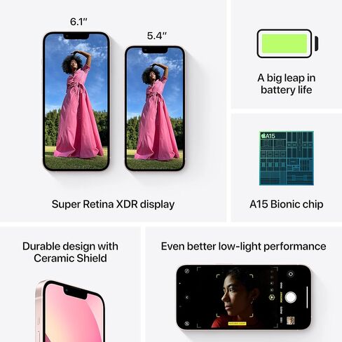 iPhone 13، 128 جيجابايت، منتصف الليل - مفتوح (الاشتراك المميز المتجدد) in Kuwait