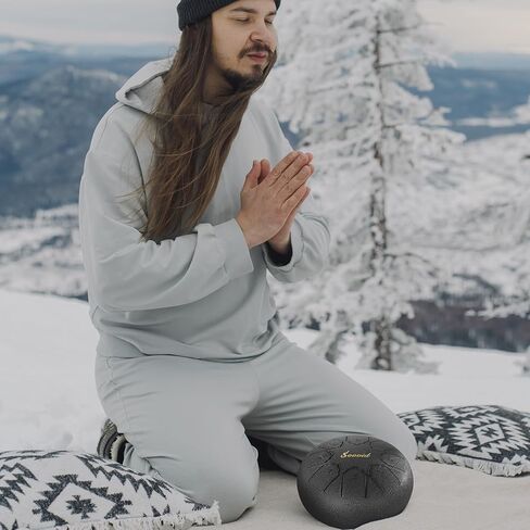 طبلة اللسان الفولاذية، طبلة اللسان 6 بوصة 8 ملاحظات مع حقيبة، أعواد الطبل، حامل مطرقة، اختيارات الأصابع وكتاب الموسيقى، طبلة يدوية للتعليم الموسيقي المبكر، يوجا التأمل زن (أزرق داكن) in Kuwait