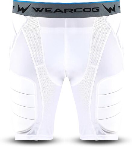 WEARCOG Pro-Flex Youth & Adult Football Girdle for Men's & Boy's, 5 Padded Integrated Football Pads with Hip, Tail, Thigh Pads and Cup Pocket in Kuwait