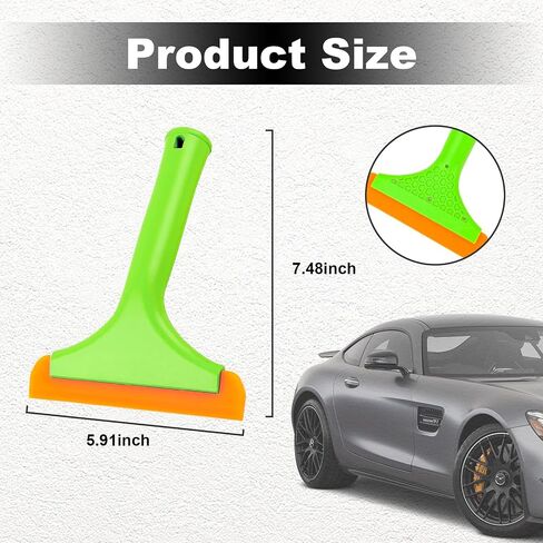Ziciner Small Silicone Window Squeegee, Car Windshield Water Blade Squeegee, Multifunctional Auto Squeegee with 5.9 Inch Blade and Non-Slip Handle for Car Window, Mirror, Home Cleaning (Black) in Saudi Arabia
