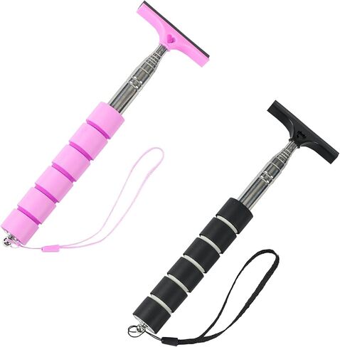 2 حزمة ممسحة مرآة جانبية للسيارة قابلة للسحب، ممسحة صغيرة لتنظيف نوافذ السيارة، تمتد حتى 98 سم / 38 بوصة طويلة in Kuwait