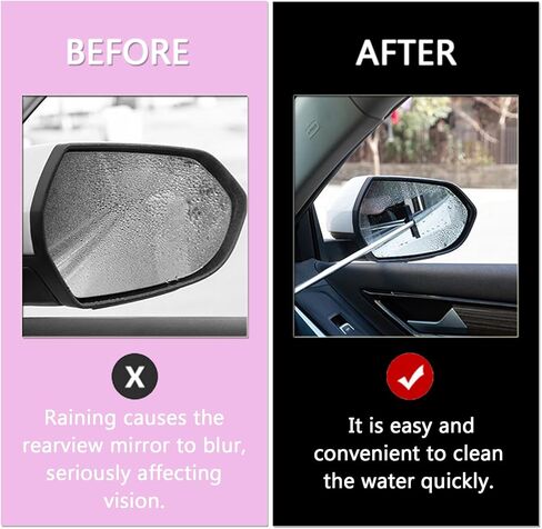 2 حزمة ممسحة مرآة جانبية للسيارة قابلة للسحب، ممسحة صغيرة لتنظيف نوافذ السيارة، تمتد حتى 98 سم / 38 بوصة طويلة in Kuwait