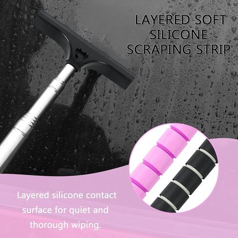 2 حزمة ممسحة مرآة جانبية للسيارة قابلة للسحب، ممسحة صغيرة لتنظيف نوافذ السيارة، تمتد حتى 98 سم / 38 بوصة طويلة in Kuwait