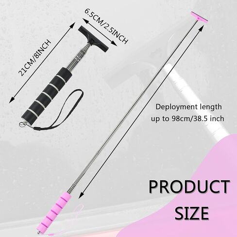 2 حزمة ممسحة مرآة جانبية للسيارة قابلة للسحب، ممسحة صغيرة لتنظيف نوافذ السيارة، تمتد حتى 98 سم / 38 بوصة طويلة in Kuwait