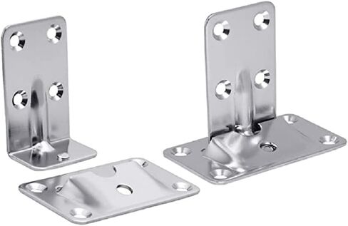 مجموعة دعامات طاولة قابلة للإزالة من الفولاذ المقاوم للصدأ - معالجة صديقة للبيئة - سهلة التركيب والإزالة، مثالية لمشروع القارب/RV/المنزل وتوفير المساحة - كل مجموعة مكونة من دعامتين للحائط و2 دعامة للطاولة in Kuwait