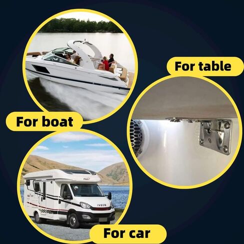 مجموعة دعامات طاولة قابلة للإزالة من الفولاذ المقاوم للصدأ - معالجة صديقة للبيئة - سهلة التركيب والإزالة، مثالية لمشروع القارب/RV/المنزل وتوفير المساحة - كل مجموعة مكونة من دعامتين للحائط و2 دعامة للطاولة in Kuwait