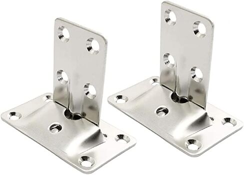 مجموعة دعامات طاولة قابلة للإزالة من الفولاذ المقاوم للصدأ - معالجة صديقة للبيئة - سهلة التركيب والإزالة، مثالية لمشروع القارب/RV/المنزل وتوفير المساحة - كل مجموعة مكونة من دعامتين للحائط و2 دعامة للطاولة in Kuwait