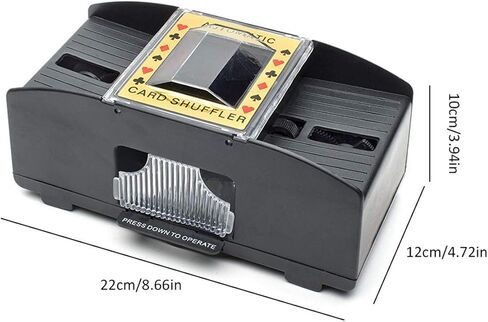 ماكينة خلط البطاقات الأوتوماتيكية من Haokaini، ماكينة خلط بطاقات اللعب التي تعمل بالبطارية لألعاب البطاقات المنزلية، لعبة البوكر رومي بلاك جاك بريدج، ألعاب بطاقات التداول in Kuwait