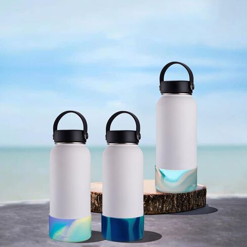 WK IEASON Protective Silicone Base Boot 12oz-24oz for Hydro Flask Wide Mouth/Standard Mouth, Anti-Slip Silicone Cover Bumper Compatible with Stanley Tumbler 40oz 30oz 20oz-2.83inch Bottom Diameter in Saudi Arabia