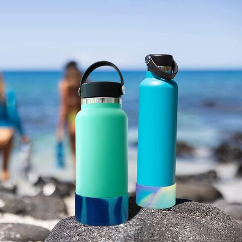 WK IEASON Protective Silicone Base Boot 12oz-24oz for Hydro Flask Wide Mouth/Standard Mouth, Anti-Slip Silicone Cover Bumper Compatible with Stanley Tumbler 40oz 30oz 20oz-2.83inch Bottom Diameter in Saudi Arabia