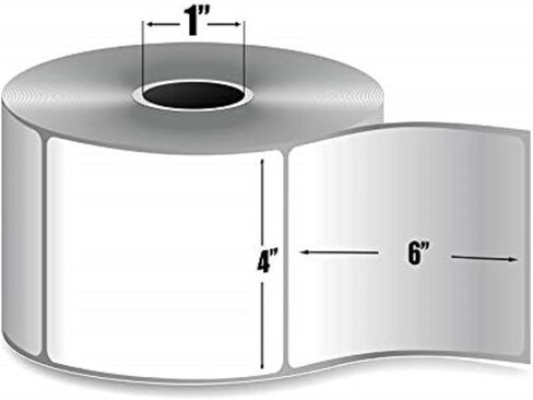 4" x 6" Blank Shipping Labels, 20 Rolls for 5000 Sheet (not for dymo 4XL), Compatible with Zebra, Datamax, Sato, or Intermec Desktop Rollo Label Printer,Premium Adhesive & Perforated in Kuwait