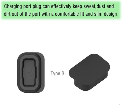 Dust Cap Compatible with COROS APEX 2/COROS APEX 2 Pro GPS Outdoor Smartwatch Dust plugs Charging Port Protector Cover (Type A-Black) in Saudi Arabia