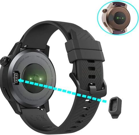 غطاء غبار متوافق مع COROS APEX 2/COROS APEX 2 Pro GPS للساعة الذكية الخارجية ومقابس الغبار وغطاء واقي لمنفذ الشحن (النوع A-أسود) in Kuwait