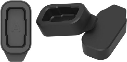 غطاء غبار متوافق مع COROS APEX 2/COROS APEX 2 Pro GPS للساعة الذكية الخارجية ومقابس الغبار وغطاء واقي لمنفذ الشحن (النوع A-أسود) in Kuwait