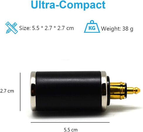 شاحن USB DIN للدراجة النارية من Cliff Top بقدرة 4.6 أمبير ومحول طاقة للدراجة النارية مع قابس DIN Hella متوافق مع دراجة نارية BMW Triumph Tiger Ducati (مستقيم) in Kuwait