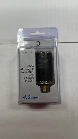 شاحن USB DIN للدراجة النارية من Cliff Top بقدرة 4.6 أمبير ومحول طاقة للدراجة النارية مع قابس DIN Hella متوافق مع دراجة نارية BMW Triumph Tiger Ducati (مستقيم) in Kuwait