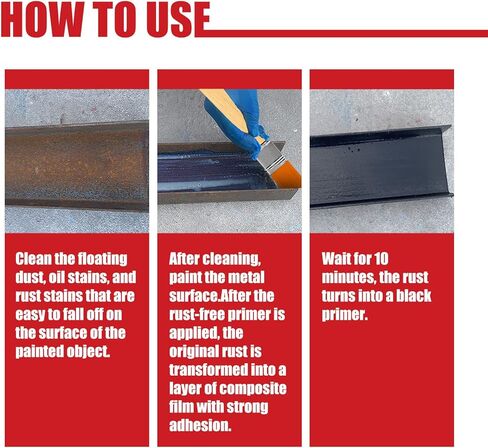 مجدد الصدأ، مزيل الصدأ للمعادن، عامل تحويل الصدأ، طلاء معدني ذو أساس مائي 10.5 أونصة، إزالة الصدأ من هيكل السيارة in Kuwait