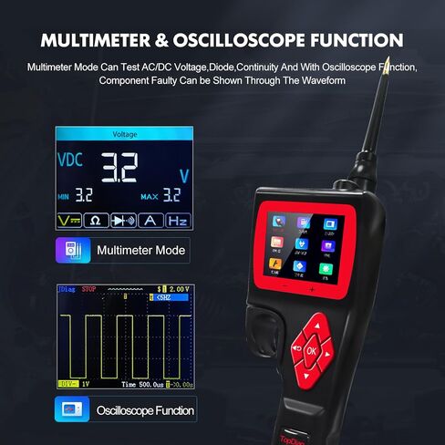 P200 Power Circuit Probe Kit - Advanced Automotive Electrical System Multimeter, Oscilloscope, Automotive Circuit Tester, Fuel Injector Activator, Short Circuit Finder - 9~30V in Kuwait