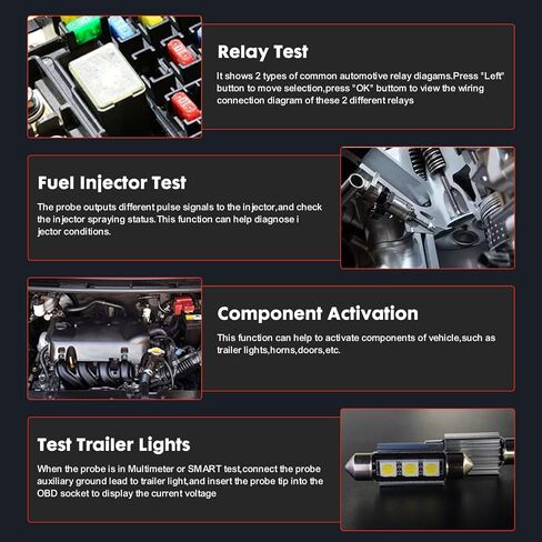 P200 Power Circuit Probe Kit - Advanced Automotive Electrical System Multimeter, Oscilloscope, Automotive Circuit Tester, Fuel Injector Activator, Short Circuit Finder - 9~30V in Kuwait