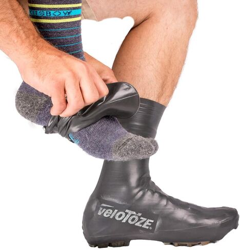 veloToze Tall Gravel Shoe Cover - MTB Overshoes Protect Cycling Shoes on Gravel Trails and Mountain Bike Rides - Protects Shoes and Feet from Rain in Saudi Arabia