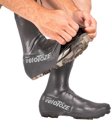 veloToze Tall Gravel Shoe Cover - MTB Overshoes Protect Cycling Shoes on Gravel Trails and Mountain Bike Rides - Protects Shoes and Feet from Rain in Saudi Arabia