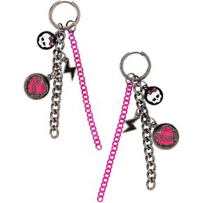 Spirit Halloween Monster High Officially Licenced Accessories Necklace Jewlery Earrings (Skull Double Chain Earrings)