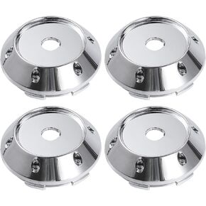 ACROPIX 62mm Inner Diameter 6 Clips 68mm Overall Outer Diameter Wheel Rim Hub Center Caps Silver Tone - Pack of 4