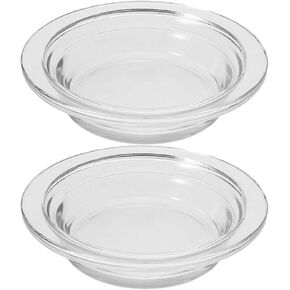 MAGICLULU 2pcs Glass Aromatherapy Dish Wax Melt Liner Wax Warmer Plate Oil Warmer Plate Candle Warmer Plate Wax Warmer Replacement Dish Essential Oil Warmer Dish Wax Melt Warmer Dish