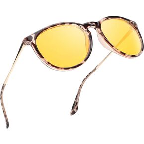 Night Vision Glasses for Women Men, Yellow Polarized Anti Glare Glasses for Night Driving with UV400 Protection