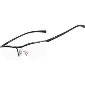 Agstum Pure Titanium Half Rimless Business Glasses Frame Eyeglasses Clear Lens