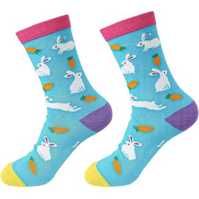 Easter Socks Funny Bunny Socks Novelty Rabbit Socks Easter Decor Gifts for Women Men Bunny Lovers