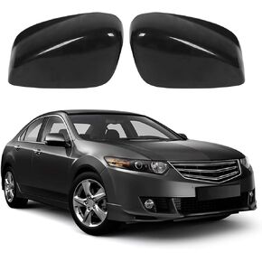 1Pair Rearview Mirror Covers Glossy Black, Wearproof ABS Material Side Door Wing Mirror Covers Fits for Accord 2008-2012