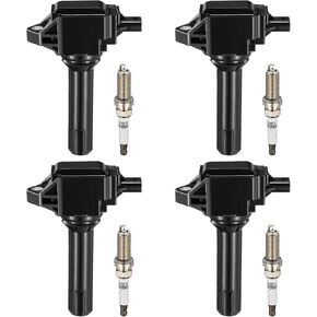 BDFHYK Ignition Coil Pack UF724 and Iridium Spark Plugs 93501 Compatible with Subaru 2014-2016 Forester 2013-2015 Impreza 2013-2014 Legacy Outback XV Crosstrek 2.5L 2.0L H4 C974 5C1899 COP626,Set of 4