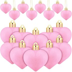 36 قطعة من زخارف القلب المخملية لعيد الحب، زينة شجرة عيد الحب الصغيرة، زخارف معلقة وردية صغيرة لحفلات الذكرى السنوية لعيد الحب، ديكور شجرة صغيرة in Kuwait