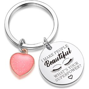 ZNOSVEI Lashes Keychain Lashes Girl Gift Eyelashes Artist Keychain Beautician Gift Makeup Lover Gift