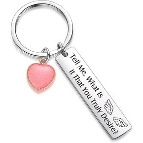 ZNOSVEI Tv Show Inspired Keychain Tell Me What Is That You Truly Desire Jewelry For Grandson Jewelry