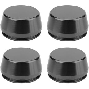 Wheel Center Caps, 4pcs 56mm/2.2in Universal Wheel Rim Center Cap Hub Cover Aluminum Alloy Modified Part(Black)