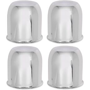 G-PLUS 4pcs Chrome Wheel Center Cap Fit for 3 1/4", 3.25" Trailer Rims Center Bore Light Scratch [Center Bore Dimensions: 3.25", 3 1/4" & Overall Cap Tall: 3.40" & Center Decal: 1.75"]