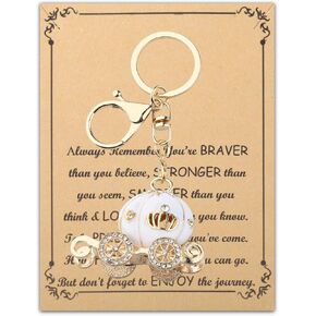 BNQL Pumpkin Carriage Keychain Princess Pumpkin Carriage Gifts Pumpkin Carriage Charm Keychain Pumpkin Carriage Key Ring