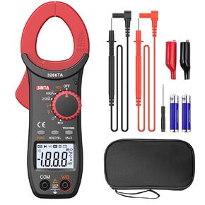 BINTA Digital Clamp Meter, 2000 Counts Multimeter with NCV Amp Voltage Tester Auto-ranging with AC/DC Voltage Ohm Volt Measures AC Current, Capacitance Resistance Diodes, Non-Contact Voltage Detection