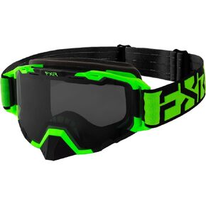 FXR Maverick Snowmobile Goggle Red Anti Fog Scratch Dual Pane Smoke Lens