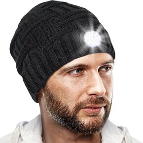 HIGHEVER LED Lighted Beanie Bundle – Perfect for Outdoor Activities & DIY Tasks, Unisex, Great Gift Idea