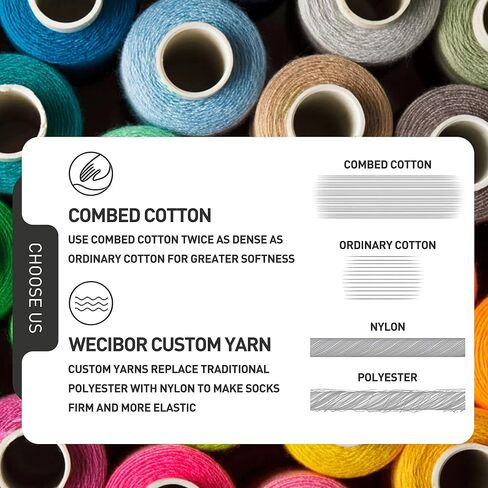 WeciBor Men's Dress Patterned Cotton Fashion Fun Colorful Crew Socks 6 Pack in Kuwait