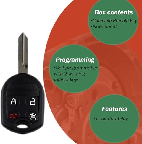 Keyless Entry Remote Key Fob fits for Ford 2005-2012 Escape 2007-2015 Edge 2001-2015 Explorer 2003-2016 Expedition 2004-2013 Econoline 2009-2017 Flex 2005-2007 4 Button (4butcirc) in Saudi Arabia