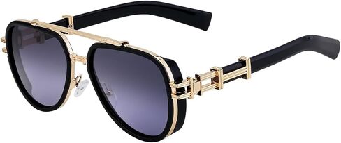 Polarized Aviator Sunglasses UV400 Protection for Men, Women - Vintage Gold Frame, Trendy Shades for Driving, Everyday Wear in Saudi Arabia