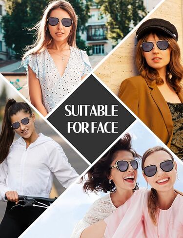 Polarized Aviator Sunglasses UV400 Protection for Men, Women - Vintage Gold Frame, Trendy Shades for Driving, Everyday Wear in Saudi Arabia